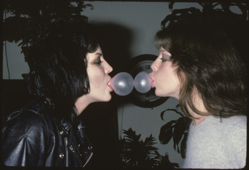 Joan Jett and Jackie Fox of The Runaways 1977